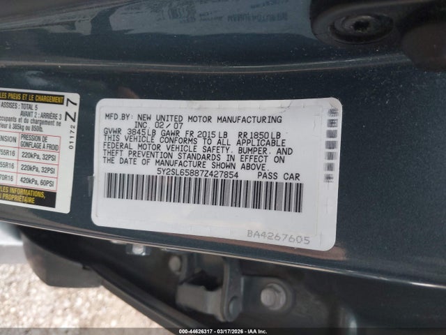 2007 PONTIAC VIBE 5Y2SL65887Z427854 Photo 8