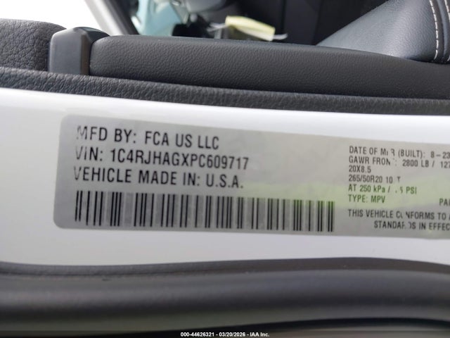 Продаж на аукціоні авто 2023 Jeep Grand Cherokee Altitude X 4x4, vin: 1C4RJHAGXPC609717, номер лоту: 44626321