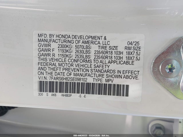 2025 HONDA CR-V HYBRID 7FARS6H82SE098102 Photo 8