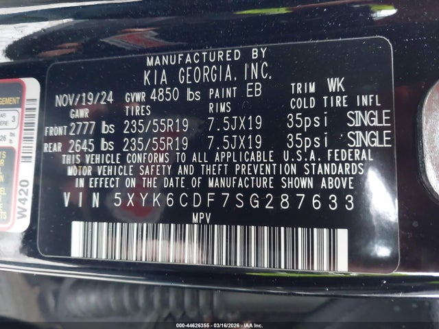 2025 KIA SPORTAGE 5XYK6CDF7SG287633 Photo 8