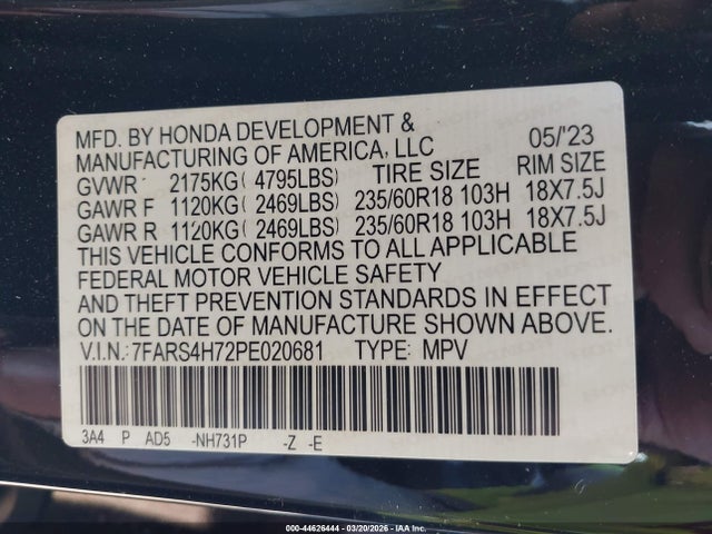 2023 HONDA CR-V 7FARS4H72PE020681 Photo 8