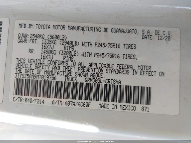 2021 TOYOTA TACOMA 3TYSZ5AN9MT019756 Photo 8