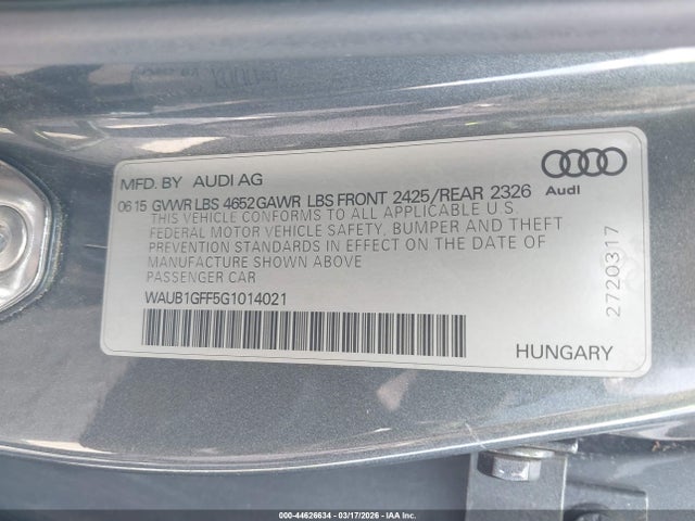 2016 AUDI S3 WAUB1GFF5G1014021 Photo 8