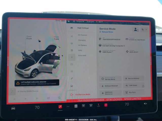 Aukcja sprzedaży 2023 Tesla Model Y Awd/long Range Dual Motor All-wheel Drive, vin: 7SAYGDEE8PF865808, numer aukcji: 44626711
