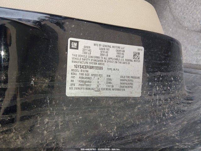 2011 CADILLAC ESCALADE 1GYS4CEF6BR155589 Photo 8