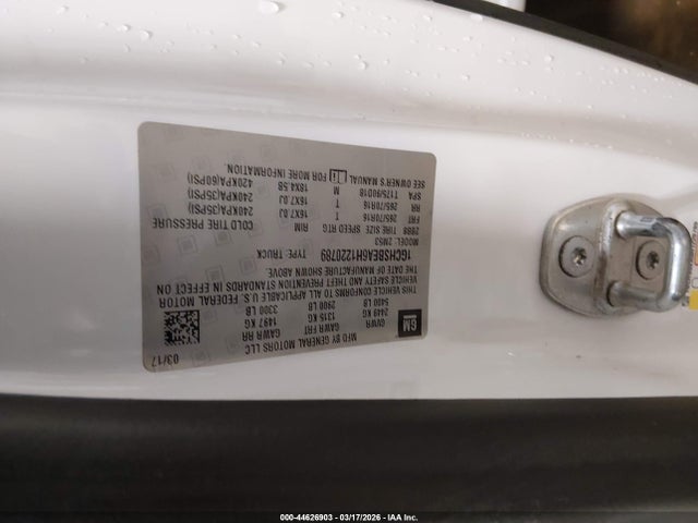44626903 :رقم المزاد ، 1GCHSBEA6H1220789 vin ، 2017 Chevrolet Colorado Wt مزاد بيع