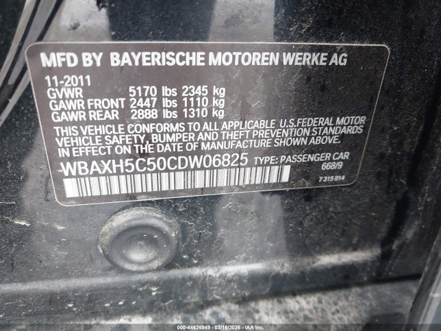 2012 BMW 528I WBAXH5C50CDW06825 Photo 8
