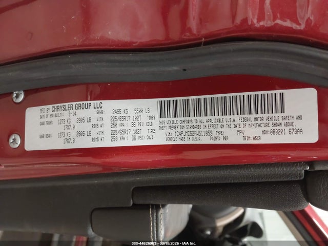 44626963 :رقم المزاد ، 1C4PJMCS2FW511859 vin ، 2015 Jeep Cherokee Latitude مزاد بيع