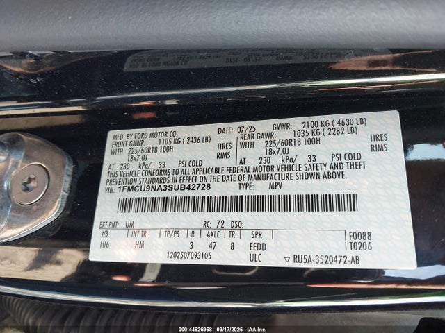 Ford Escape St-line Select 2025 1FMCU9NA3SUB42728 Image 9