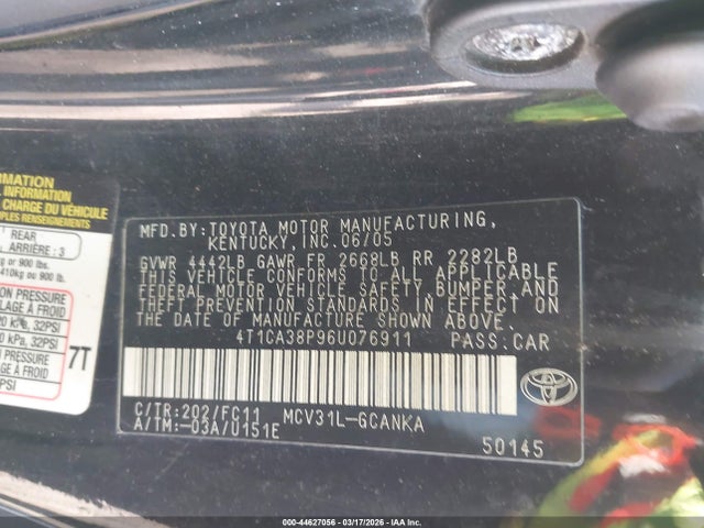 2006 TOYOTA CAMRY SOLARA 4T1CA38P96U076911 Photo 8