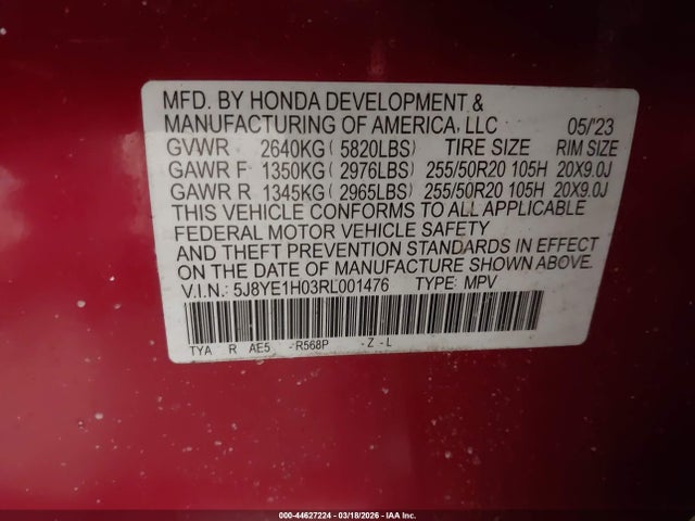 Продажа на аукционе авто 2024 Acura Mdx A-spec, vin: 5J8YE1H03RL001476, номер лота: 44627224