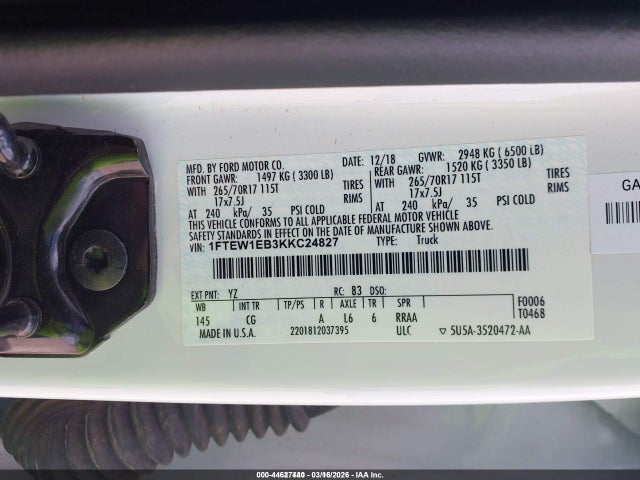 Ford F-150 Xl 2019 1FTEW1EB3KKC24827 Image 9
