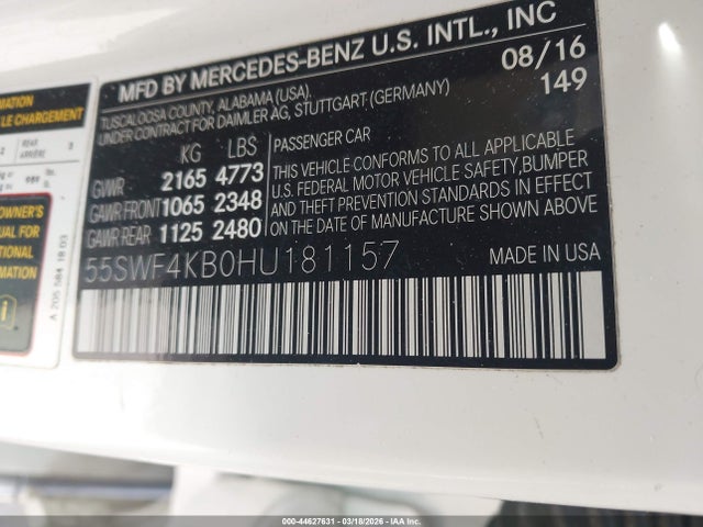 2017 MERCEDES-BENZ C 300 55SWF4KB0HU181157 Photo 8