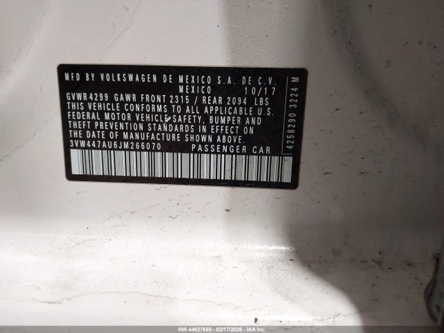 2018 VOLKSWAGEN GOLF GTI 3VW447AU6JM266070 Photo 8