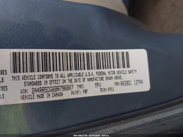 2011 CHRYSLER TOWN & COUNTRY 2A4RR5DG6BR796807 Photo 8