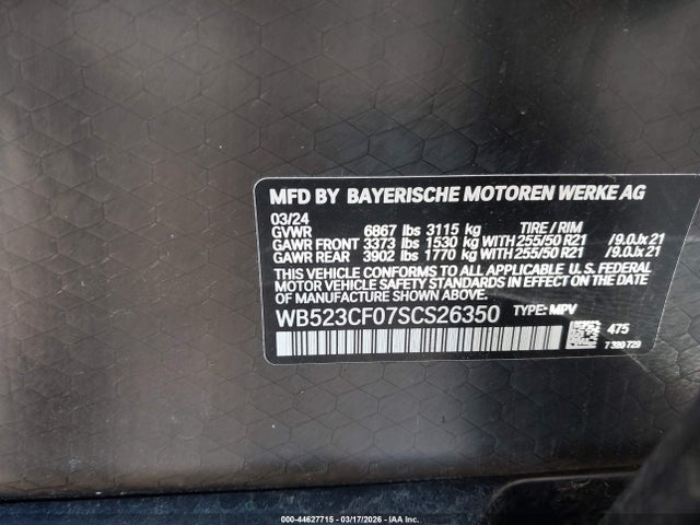WB523CF07SCS26350 BMW Ix Xdrive50