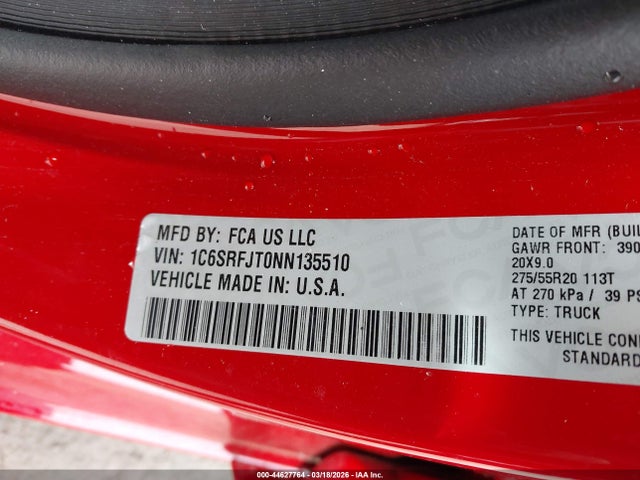 2022 RAM 1500 1C6SRFJT0NN135510 Photo 8