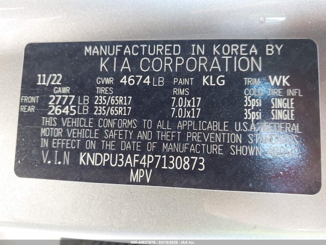 2023 KIA SPORTAGE KNDPU3AF4P7130873 Photo 8