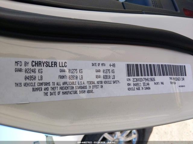 Aukcja sprzedaży 2009 Chrysler 300 Limited, vin: 2C3KA33V79H619626, numer aukcji: 44627922