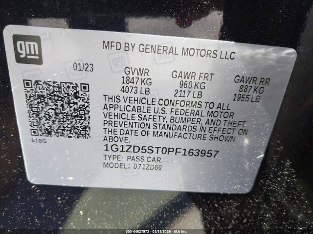 2023 CHEVROLET MALIBU 1G1ZD5ST0PF163957 Photo 8