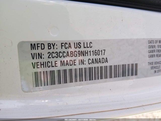 2022 Chrysler 300 S მანქანა იყიდება აუქციონზე, vin: 2C3CCABG9NH116017, აუქციონის ნომერი: 44628001