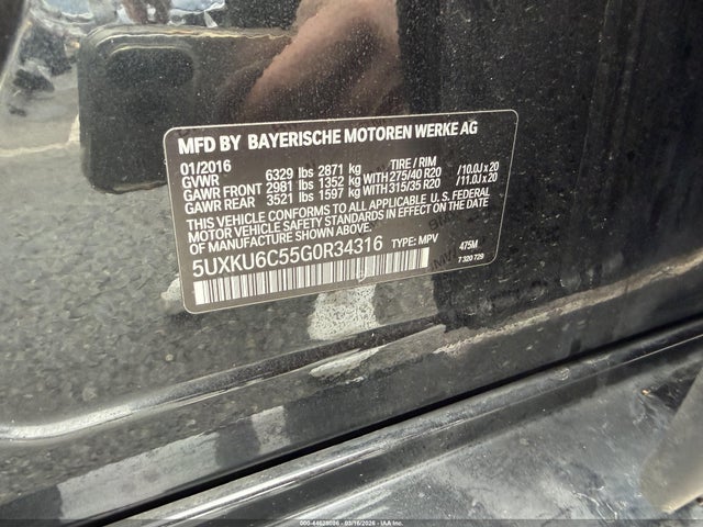 Продаж на аукціоні авто 2016 Bmw X6, vin: 5UXKU6C55G0R34316, номер лоту: 44628086