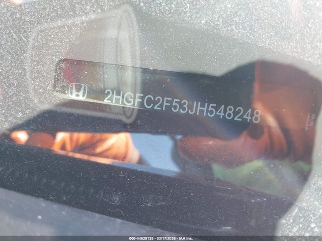 Honda Civic Lx 2018 2HGFC2F53JH548248 Image 9
