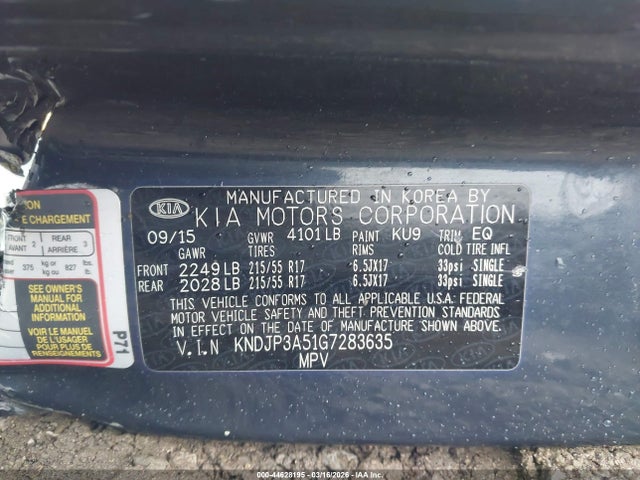 Продажа на аукционе авто 2016 Kia Soul +, vin: KNDJP3A51G7283635, номер лота: 44628195