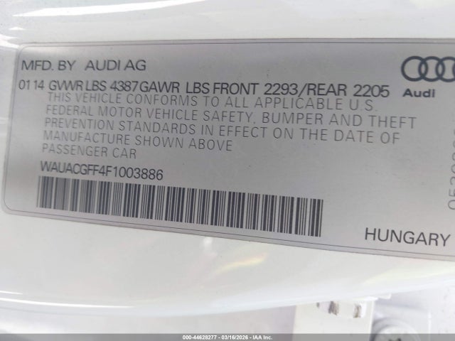 2015 AUDI A3 WAUACGFF4F1003886 Photo 8