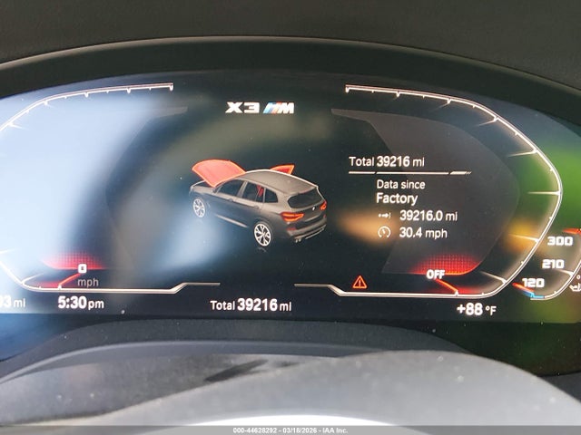 2021 Bmw X3 M მანქანა იყიდება აუქციონზე, vin: 5YMTS0C08M9E93313, აუქციონის ნომერი: 44628292