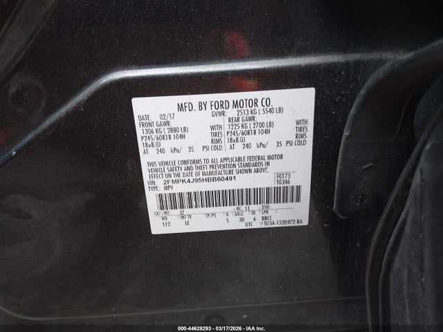 2017 FORD EDGE 2FMPK4J95HBB60491 Photo 8