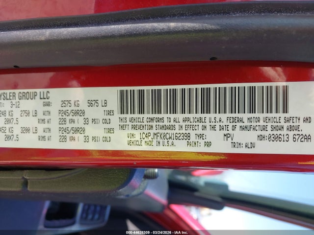 2012 JEEP LIBERTY 1C4PJMFK0CW162398 Photo 8