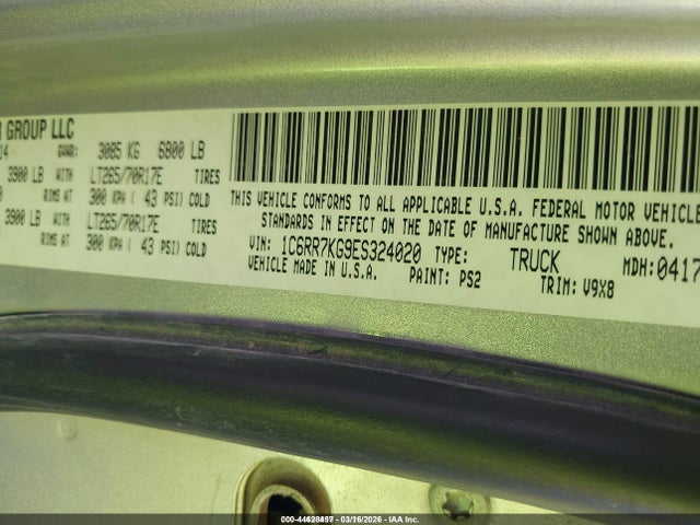 1C6RR7KG9ES324020 RAM 1500 Tradesman