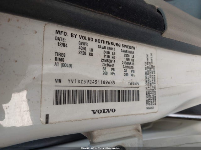 2005 VOLVO XC70 YV1SZ592451189635 Photo 8