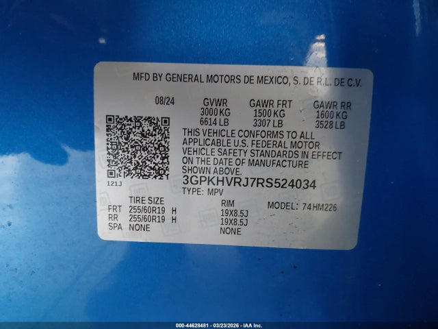 Aukcja sprzedaży 2024 Honda Prologue Ex, vin: 3GPKHVRJ7RS524034, numer aukcji: 44628481