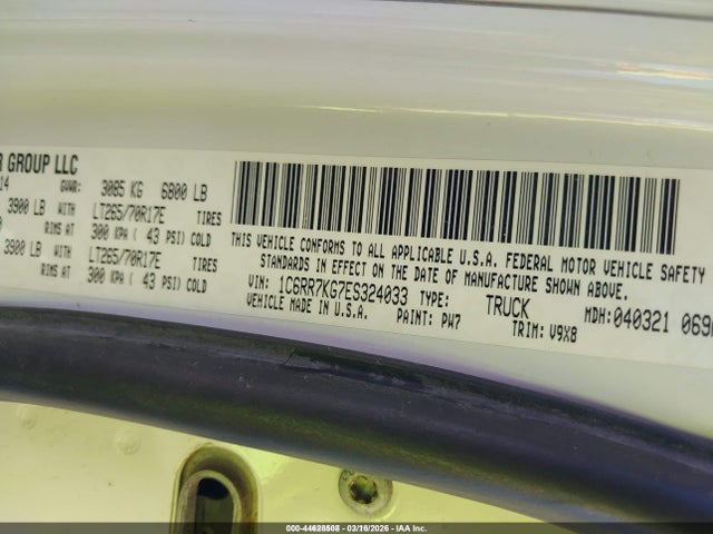 1C6RR7KG7ES324033 RAM 1500 Tradesman