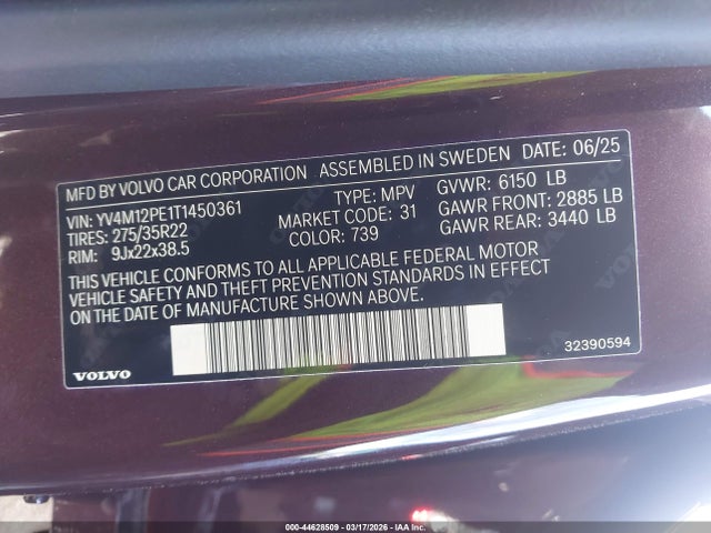 YV4M12PE1T1450361 Volvo XC90 PLUS