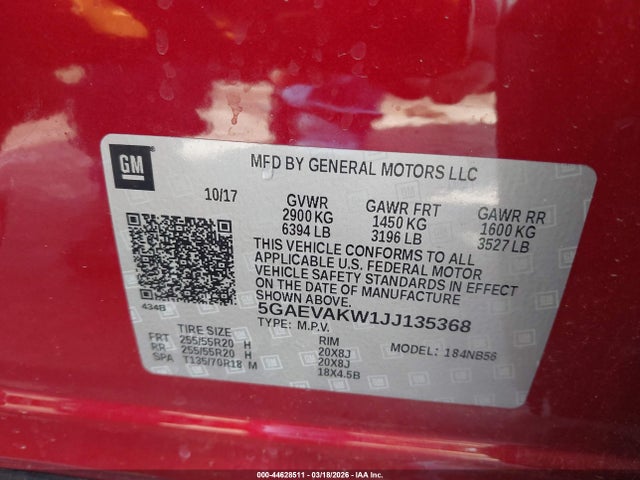 Продажа на аукционе авто 2018 Buick Enclave Essence, vin: 5GAEVAKW1JJ135368, номер лота: 44628511