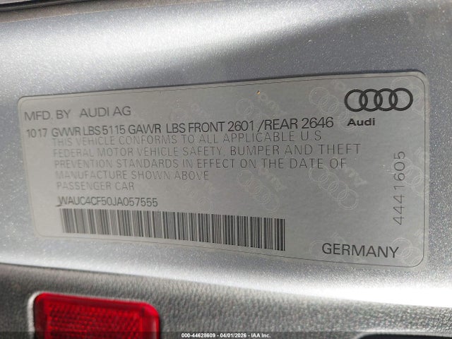 2018 AUDI S5 WAUC4CF50JA057555 Photo 8