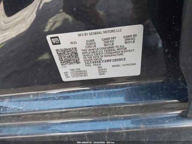 Aukcja sprzedaży 2024 Gmc Sierra 2500hd, vin: 1GT49XEYXRF180953, numer aukcji: 44628710