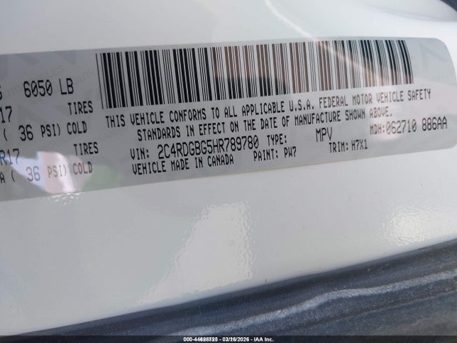 Dodge Grand Caravan Se 2017 2C4RDGBG5HR789780 Image 9