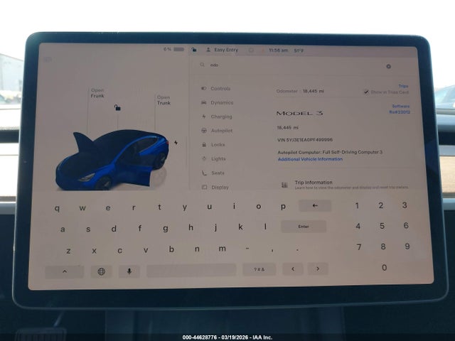 2023 TESLA MODEL 3 5YJ3E1EA0PF499996 Photo 6