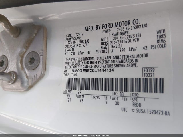 Ford Transit Connect Xl Passenger 2020 NM0GE9E20L1444134 Image 9