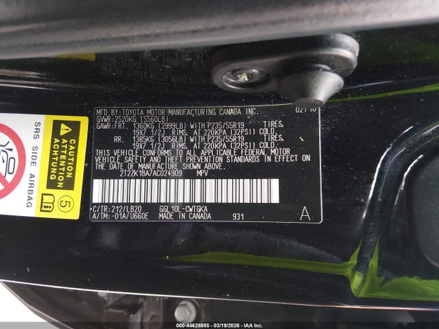Продажа на аукционе авто 2010 Lexus Rx 350, vin: 2T2ZK1BA7AC024909, номер лота: 44628985