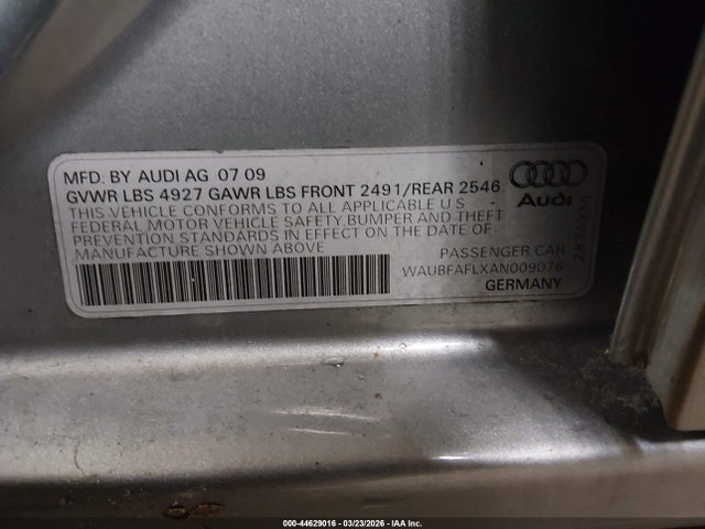 2010 AUDI A4 WAUBFAFLXAN009076 Photo 8