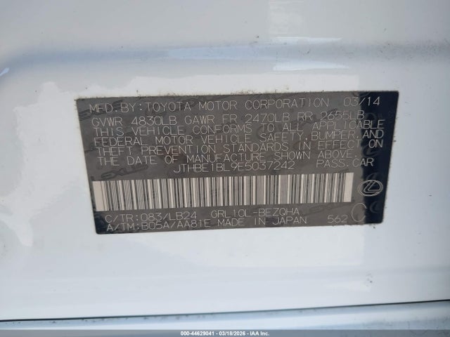 Продаж на аукціоні авто 2014 Lexus Gs 350, vin: JTHBE1BL9E5037242, номер лоту: 44629041