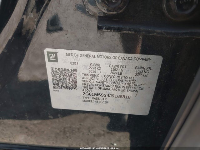 2018 CADILLAC XTS 2G61M5S34J9165816 Photo 8