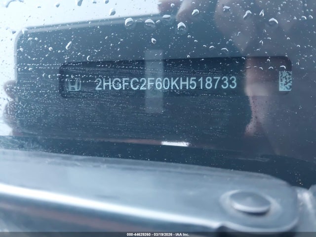 Продажа на аукционе авто 2019 Honda Civic Lx, vin: 2HGFC2F60KH518733, номер лота: 44629260
