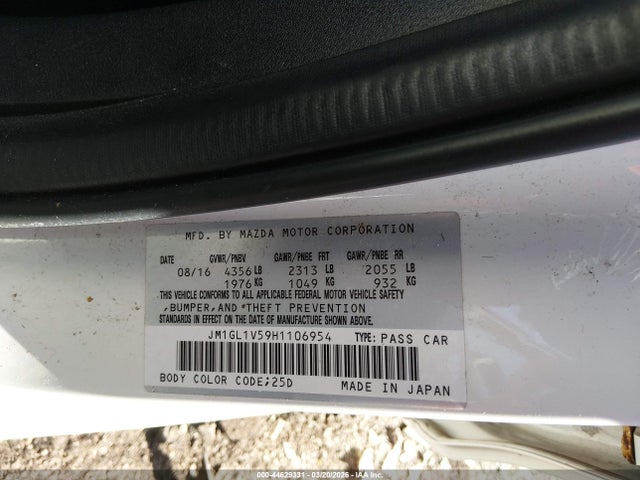 2017 MAZDA MAZDA6 JM1GL1V59H1106954 Photo 8