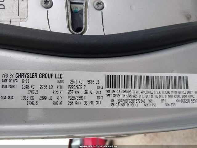 2011 DODGE JOURNEY 3D4PH1FG8BT572041 Photo 8